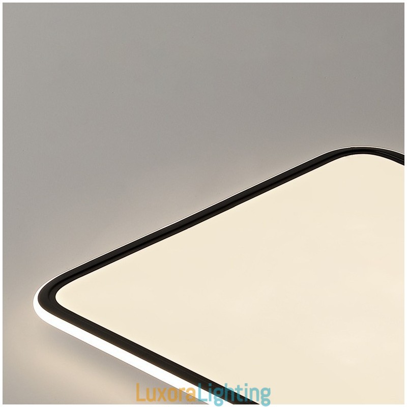 Designer Touch Decorative Modern Dimmable Square Flush Mount Ceiling Light Indoor Lighting Fixture