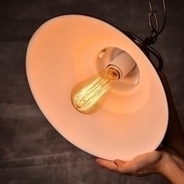 Designer Touch Decorative Retro Pendant Light with Metal Umbrella Shade in Old Factory Style