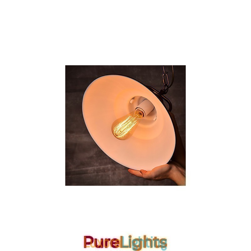 Designer Touch Decorative Retro Pendant Light with Metal Umbrella Shade in Old Factory Style