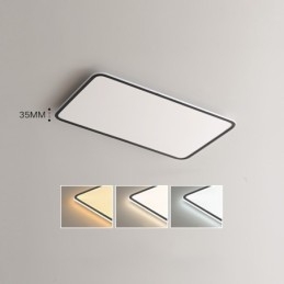 Designer Touch Decorative Modern Large Size Dimmable Rectangle Flush Mount Ceiling Light Indoor Lighting Fixture