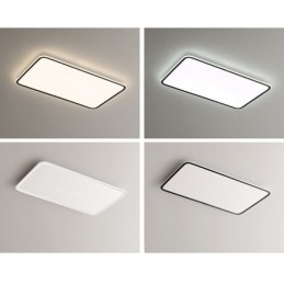 Designer Touch Decorative Modern Large Size Dimmable Rectangle Flush Mount Ceiling Light Indoor Lighting Fixture