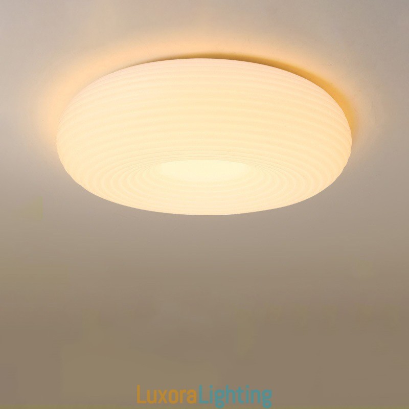 Designer Touch Decorative Dimmable Full Spectrum Eye Protection Round Modern Flush Mount Ceiling Light