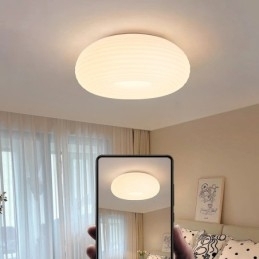 Designer Touch Decorative Dimmable Full Spectrum Eye Protection Round Modern Flush Mount Ceiling Light