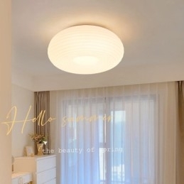 Designer Touch Decorative Dimmable Full Spectrum Eye Protection Round Modern Flush Mount Ceiling Light