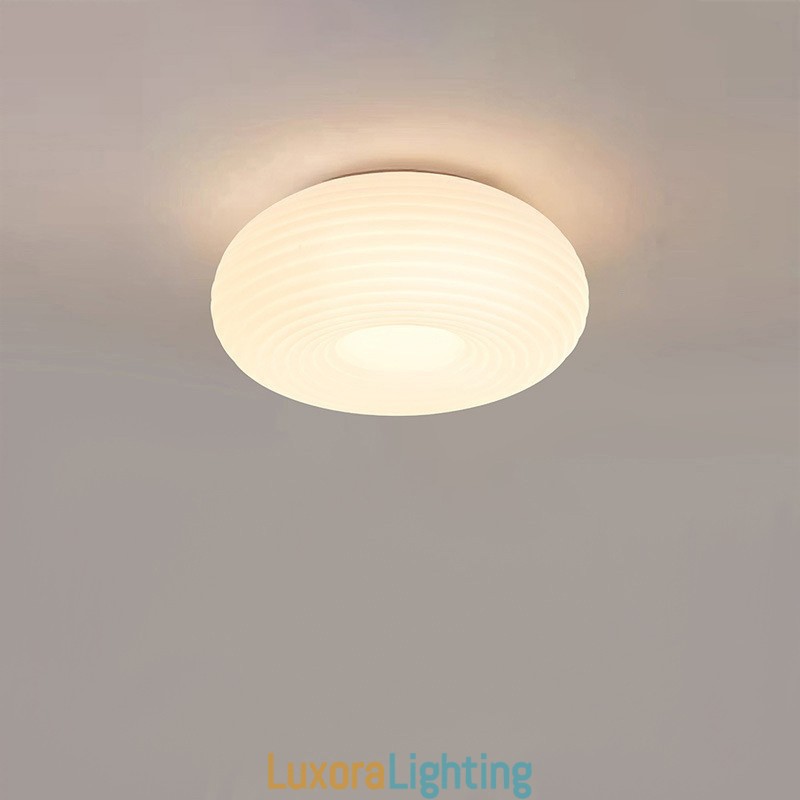 Designer Touch Decorative Dimmable Full Spectrum Eye Protection Round Modern Flush Mount Ceiling Light