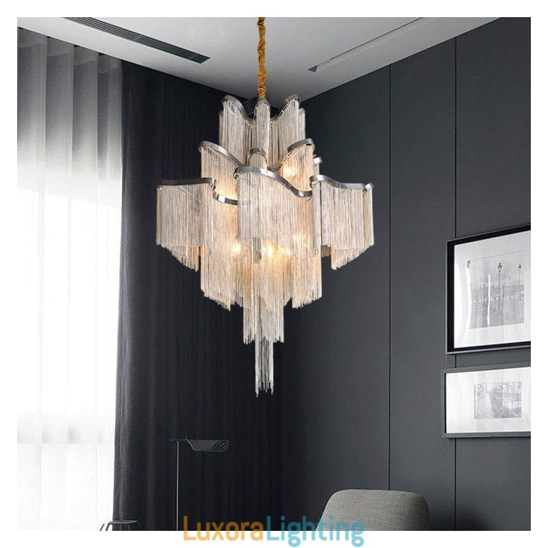 Designer Touch Decorative Tassels Extra Large Size Chandelier Ceiling Pendant Light