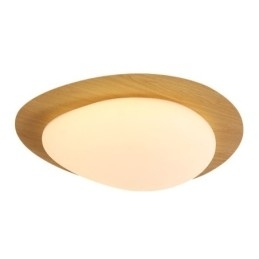 Designer Touch Decorative Dimmable Full Spectrum Eye Protection Nordic Log Grain Pebble Ceiling Light