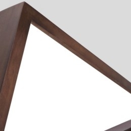 Designer Touch Decorative Two Tiers Square Black Walnut Wood Modern Contemporary Nordic Style Flush Mount Wood Ceiling Light Also Can Be Used As Wall Light