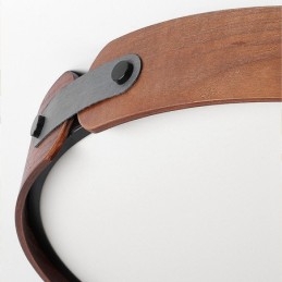 Designer Touch Decorative Nordic Round Simple Black Walnut Wood Flush Mounted Ceiling Light