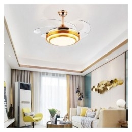 Designer Touch Decorative Modern Ceiling Fan Lamp ABS Fan Blade Acrylic Lighting