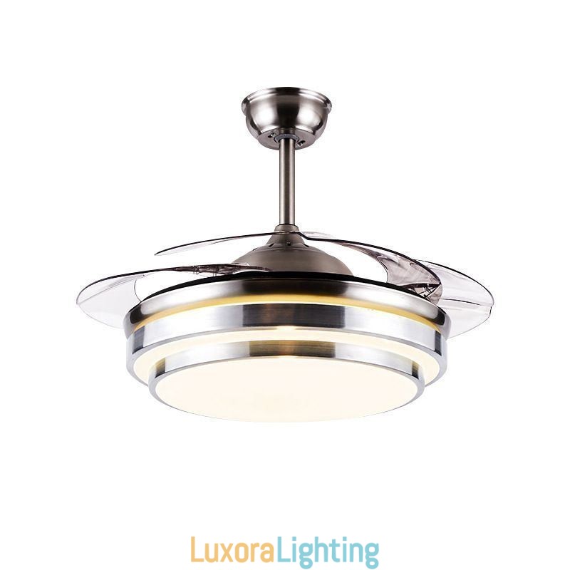 Designer Touch Decorative Modern Ceiling Fan Lamp ABS Fan Blade Acrylic Lighting