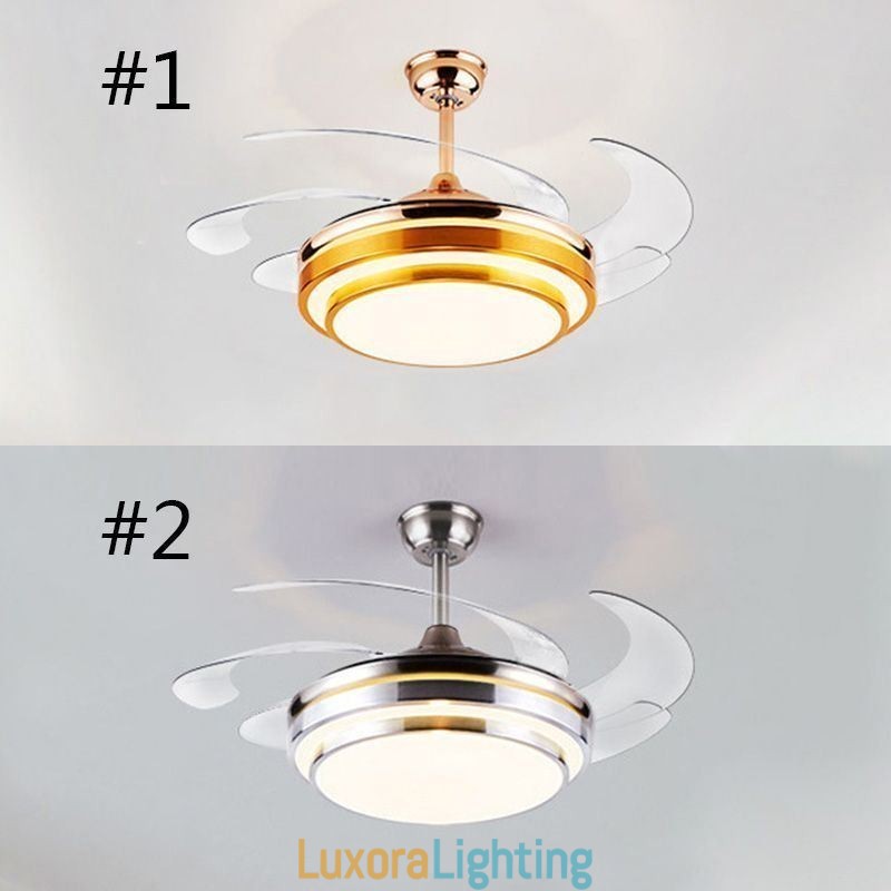 Designer Touch Decorative Modern Ceiling Fan Lamp ABS Fan Blade Acrylic Lighting