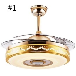 Designer Touch Decorative Modern Eletriplating Ceiling Fan Inverter Fan Light