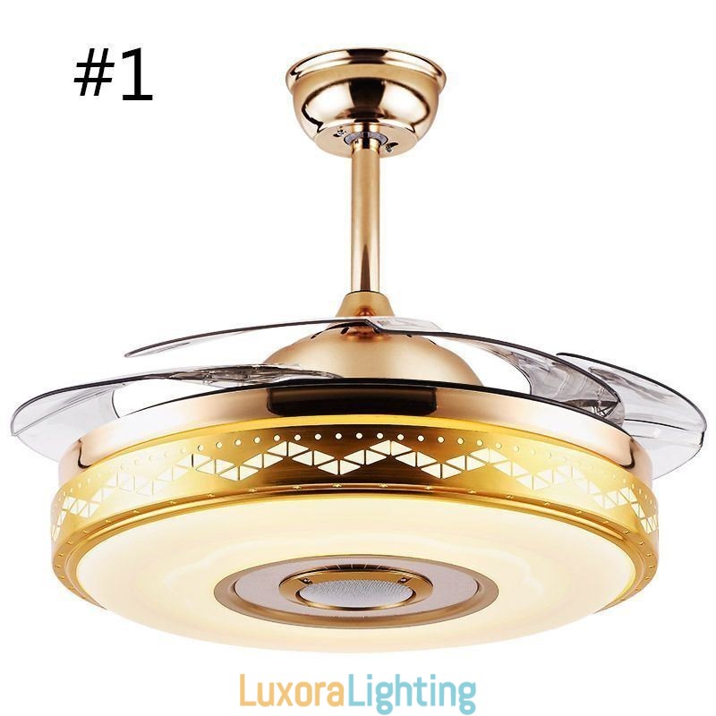 Designer Touch Decorative Modern Eletriplating Ceiling Fan Inverter Fan Light