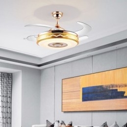 Designer Touch Decorative Modern Eletriplating Ceiling Fan Inverter Fan Light