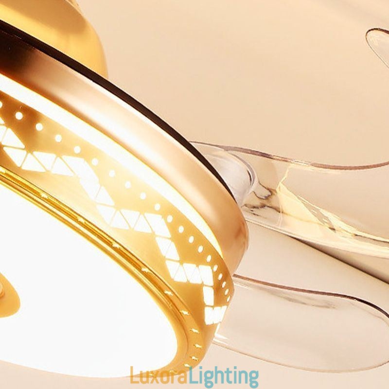 Designer Touch Decorative Modern Eletriplating Ceiling Fan Inverter Fan Light