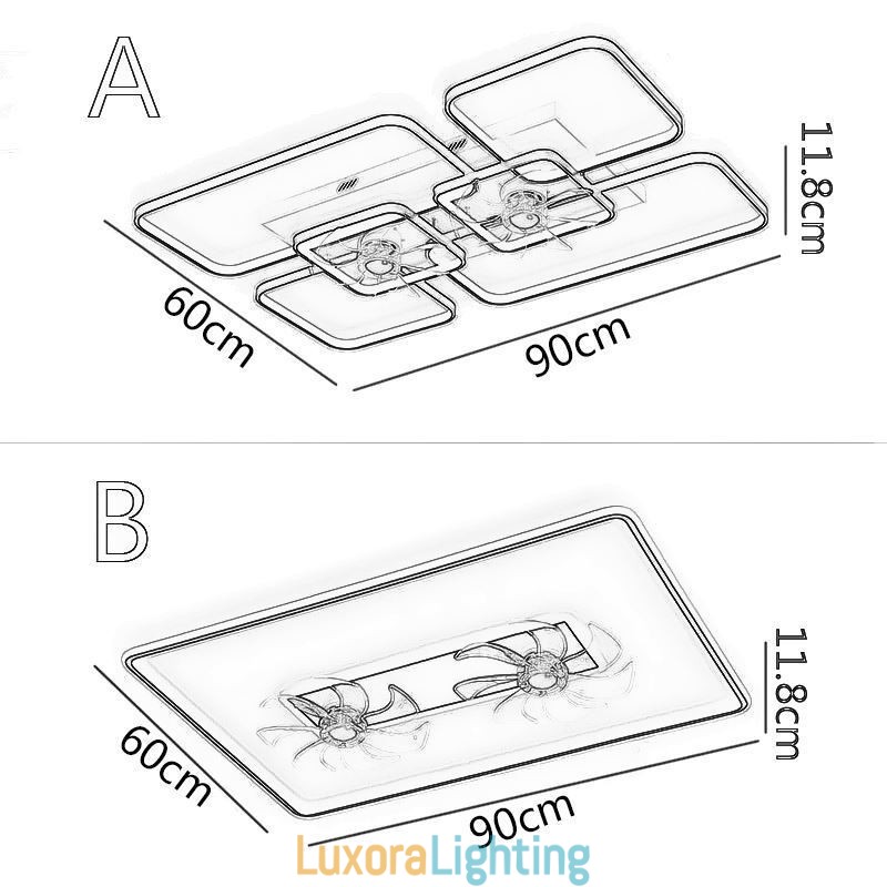 Designer Touch Decorative Ceiling Fan with Lights Decor Ventilator Acrylic Lamp