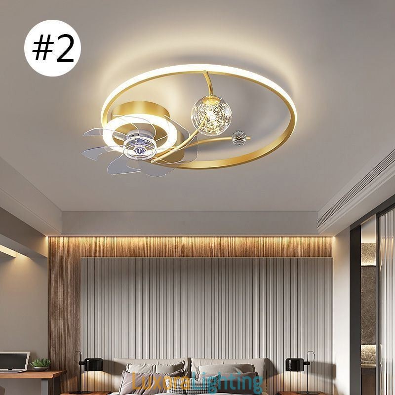 Designer Touch Decorative Ceiling Fan with Lights Decor Ventilator Lamp Acrylic