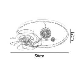 Designer Touch Decorative Ceiling Fan with Lights Decor Ventilator Lamp Acrylic