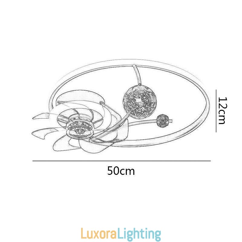 Designer Touch Decorative Ceiling Fan with Lights Decor Ventilator Lamp Acrylic