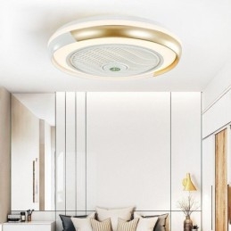 Designer Touch Decorative Modern Ceiling Fan Lights Acrylic Round Ceiling Lamp With Remote Control