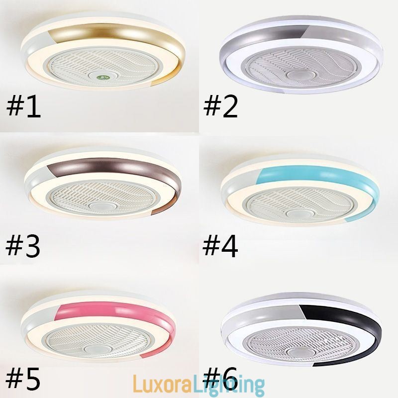 Designer Touch Decorative Modern Ceiling Fan Lights Acrylic Round Ceiling Lamp With Remote Control