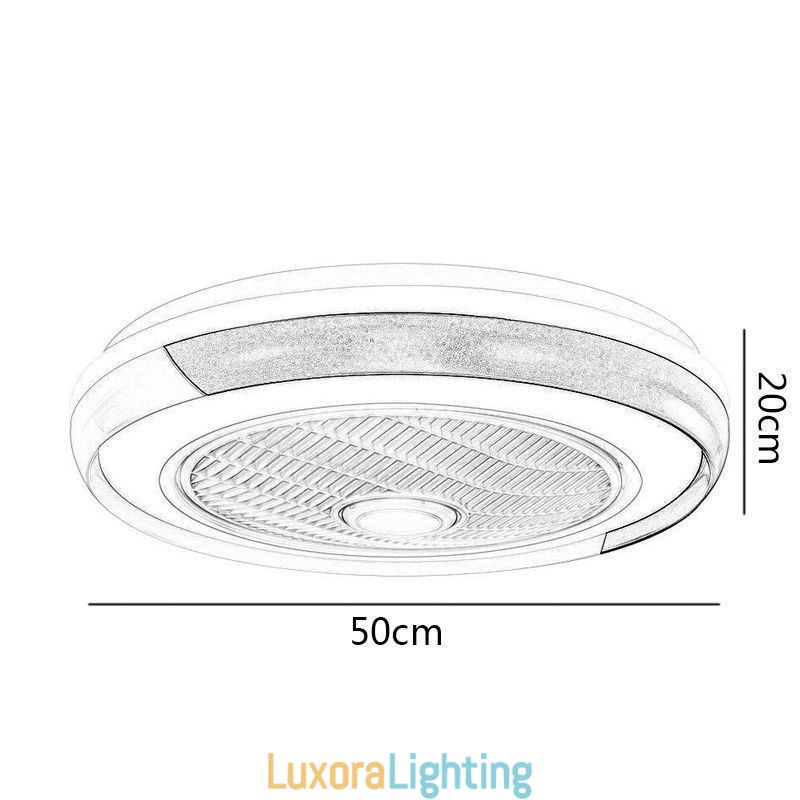 Designer Touch Decorative Modern Ceiling Fan Lights Acrylic Round Ceiling Lamp With Remote Control