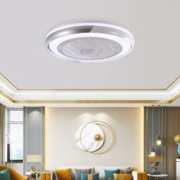 Designer Touch Decorative Modern Ceiling Fan Lights Acrylic Round Ceiling Lamp With Remote Control