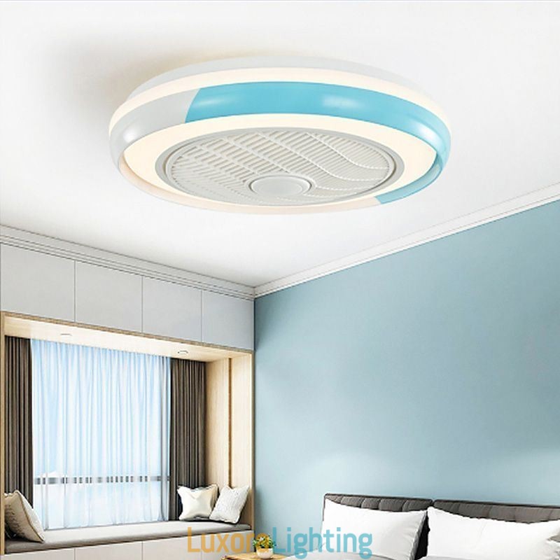 Designer Touch Decorative Modern Ceiling Fan Lights Acrylic Round Ceiling Lamp With Remote Control