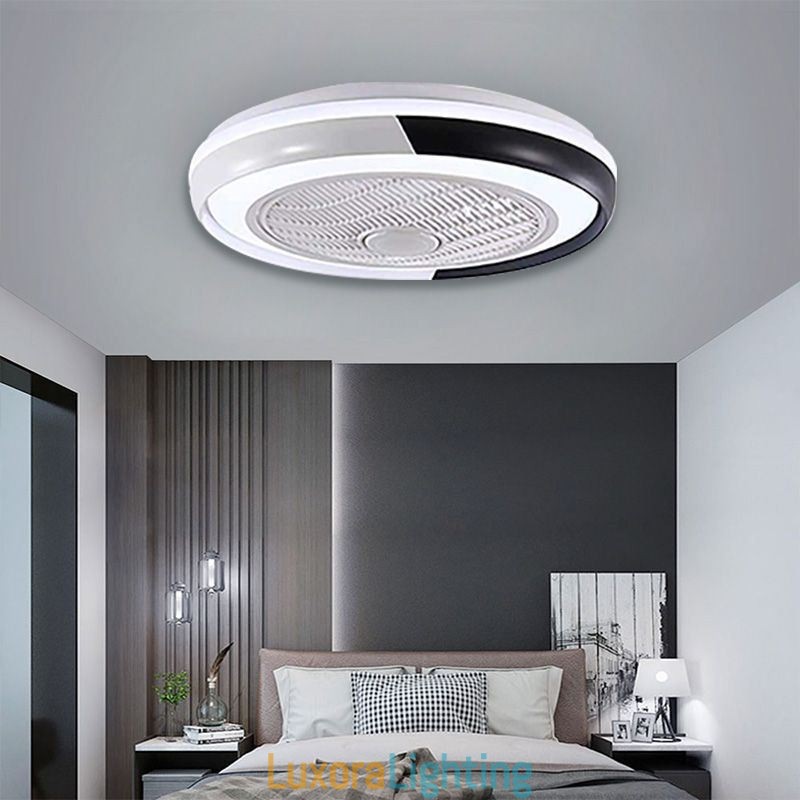 Designer Touch Decorative Modern Ceiling Fan Lights Acrylic Round Ceiling Lamp With Remote Control