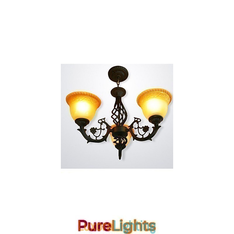 Designer Touch Decorative Vintage Wrought Iron Chandelier