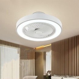 Designer Touch Decorative Modern Ceiling Fan Lights With Remote Control Acrylic Round Ceiling Lamp