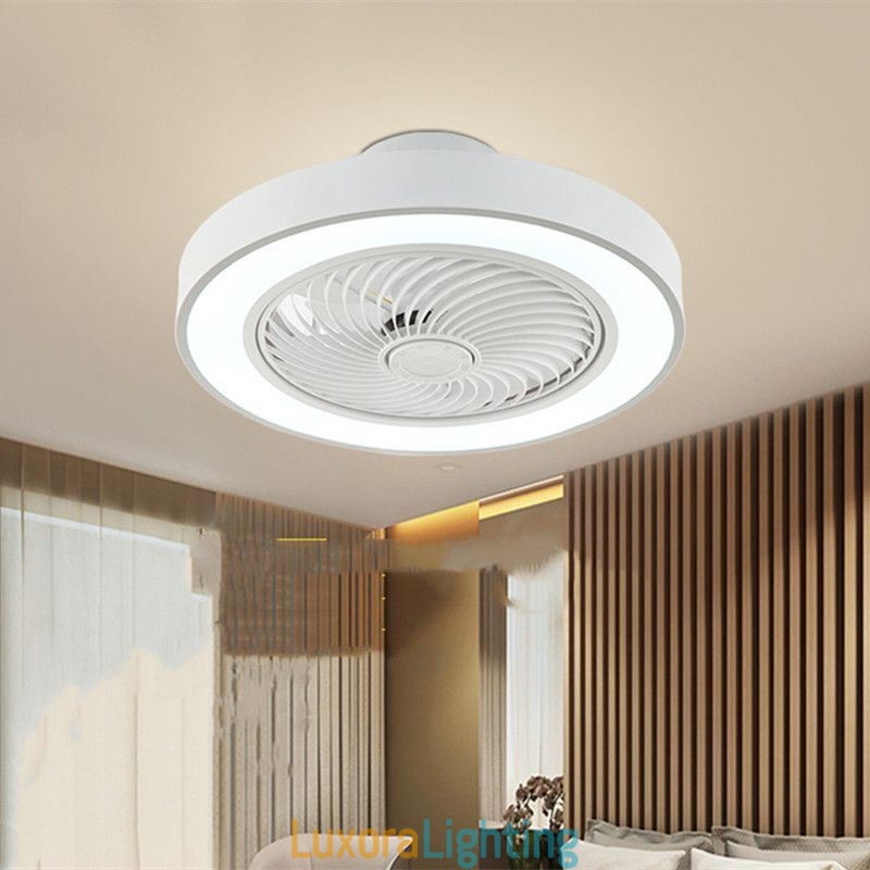Designer Touch Decorative Modern Ceiling Fan Lights With Remote Control Acrylic Round Ceiling Lamp