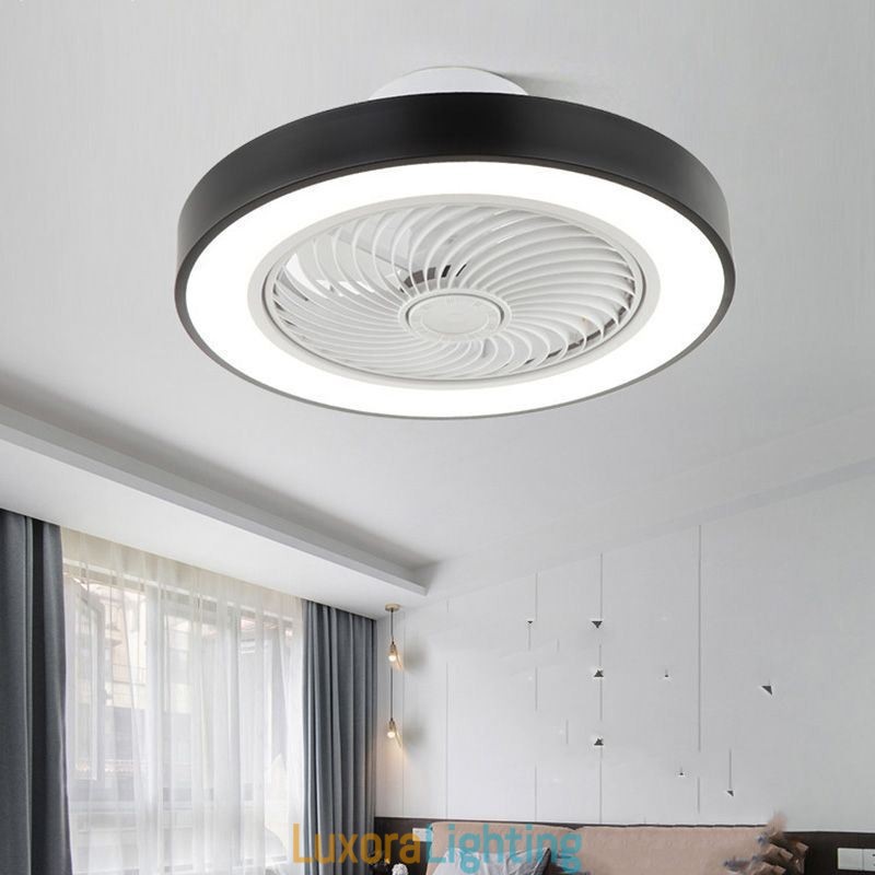 Designer Touch Decorative Modern Ceiling Fan Lights With Remote Control Acrylic Round Ceiling Lamp