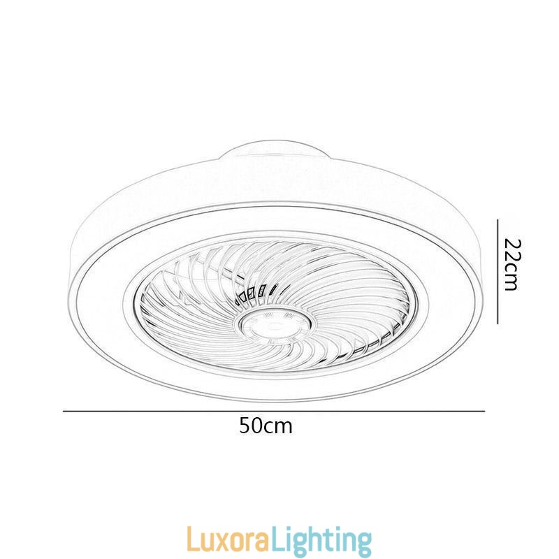 Designer Touch Decorative Modern Ceiling Fan Lights With Remote Control Acrylic Round Ceiling Lamp