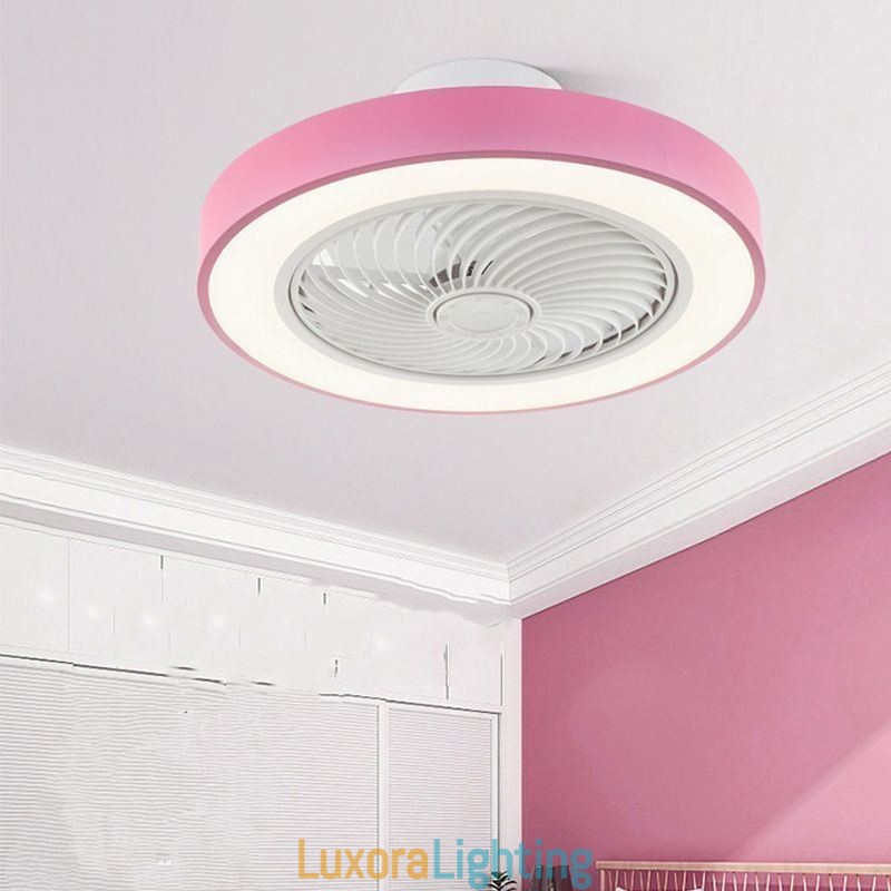 Designer Touch Decorative Modern Ceiling Fan Lights With Remote Control Acrylic Round Ceiling Lamp