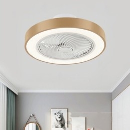 Designer Touch Decorative Modern Ceiling Fan Lights With Remote Control Acrylic Round Ceiling Lamp