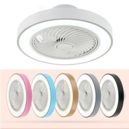 Designer Touch Decorative Modern Ceiling Fan Lights With Remote Control Acrylic Round Ceiling Lamp