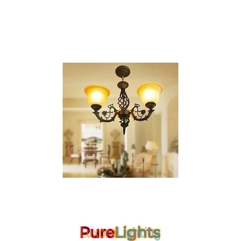 Designer Touch Decorative Vintage Wrought Iron Chandelier