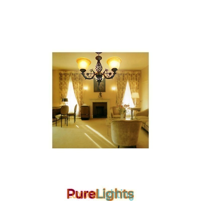 Designer Touch Decorative Vintage Wrought Iron Chandelier