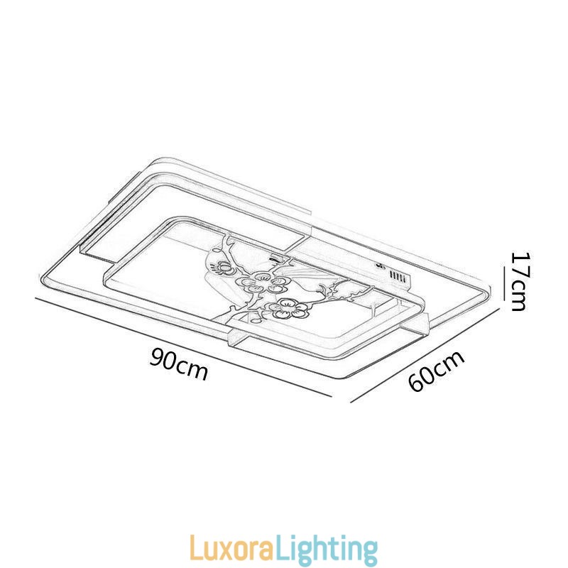 Designer Touch Decorative Modern Rectangular Ceiling Fan Light Fixtures