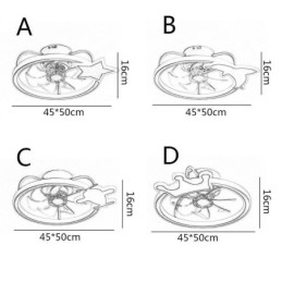 Designer Touch Decorative Cartoon Ceiling Fan Light Creative Ceiling Lamp Kid's