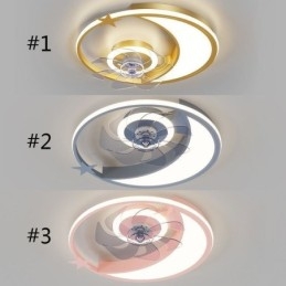 Designer Touch Decorative Moon Ceiling Fan Light Creativity Ceiling Lamp