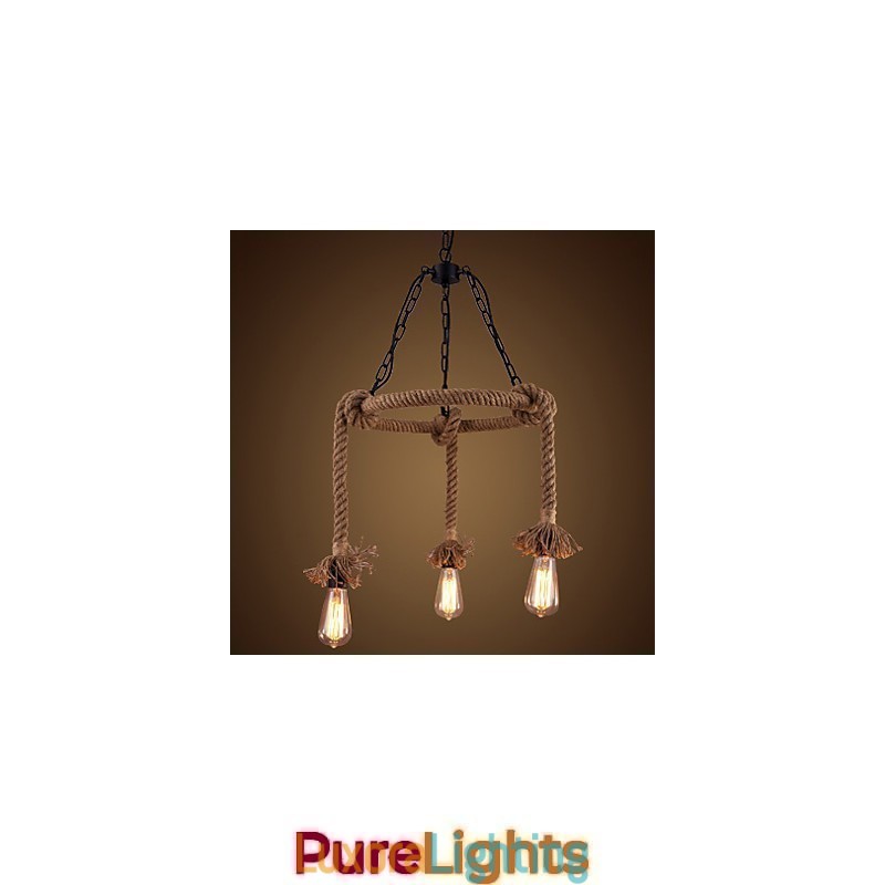 Designer Touch Decorative American Country Hemp Chandelier