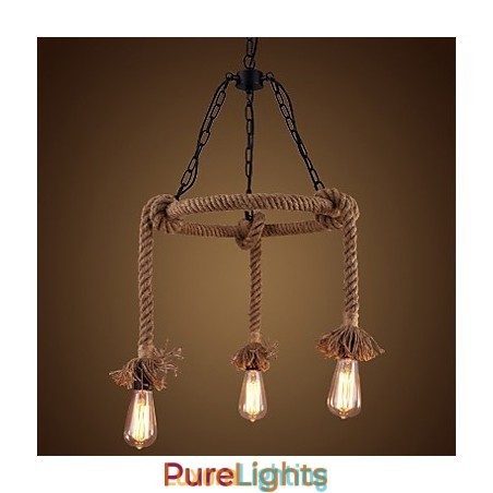 Designer Touch Decorative American Country Hemp Chandelier
