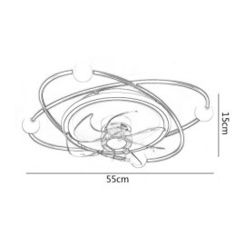 Designer Touch Decorative Modern Ceiling Fans Indoor Lighting Dining