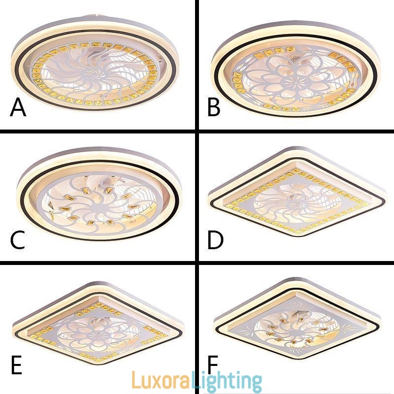 Designer Touch Decorative Intelligent Ceiling Fan With Light Stepless Dimming Decoration