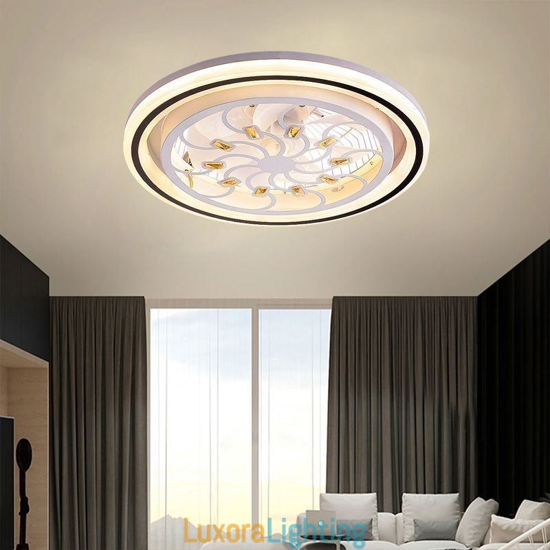 Designer Touch Decorative Intelligent Ceiling Fan With Light Stepless Dimming Decoration