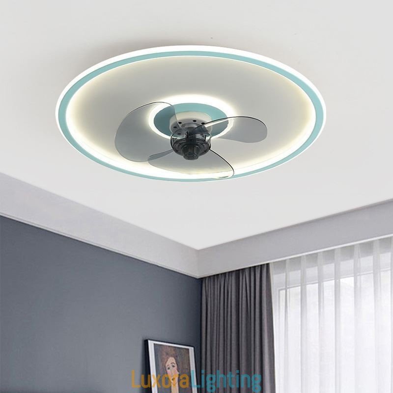 Designer Touch Decorative Macaron Ceiling Fan Light Remote Control Decor Ventilateur
