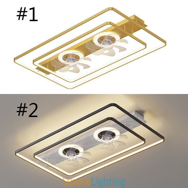 Designer Touch Decorative Modern Flush Mount Ceiling Fan With Lights Remote Control